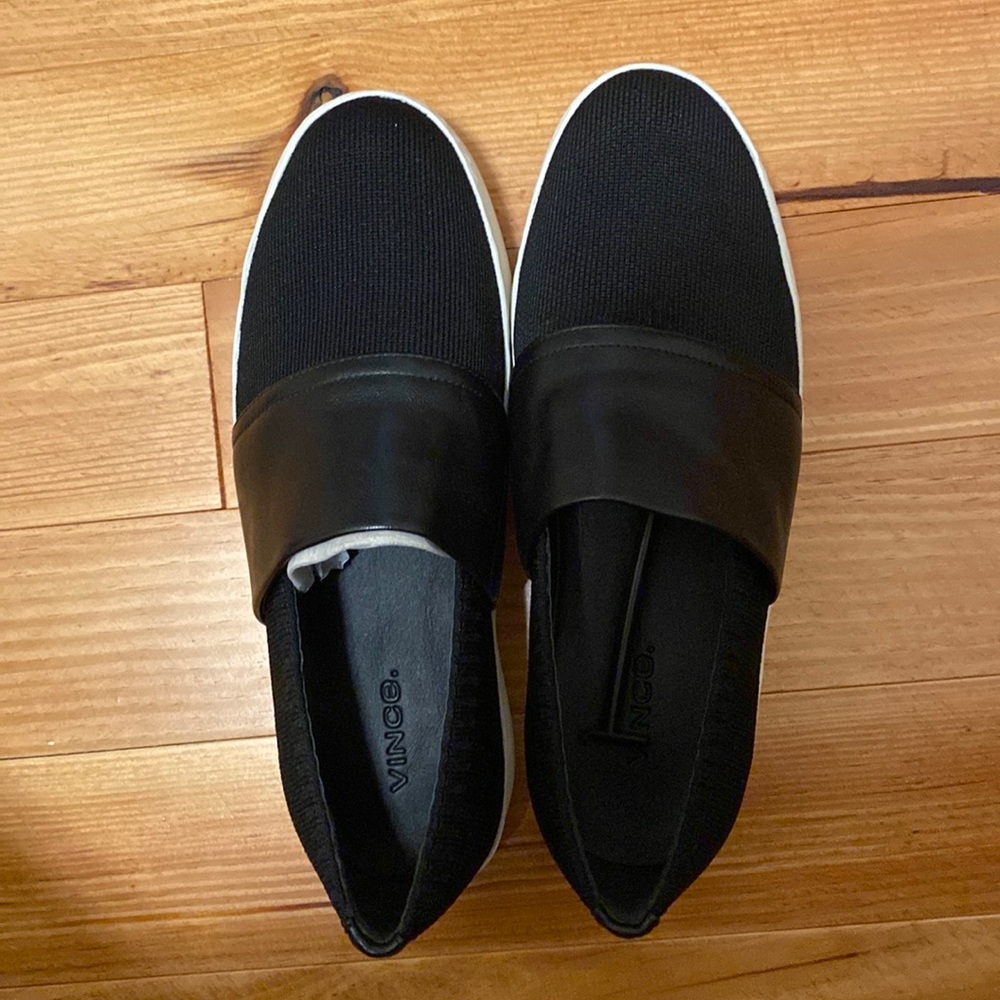 Brand new black slip on Vince sneakers